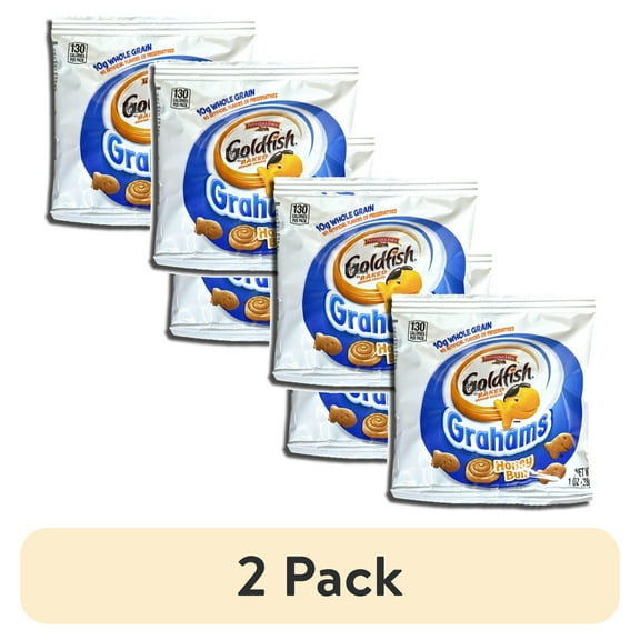 (2 pack) Goldfish Whole Grain Honey Bun Grahams To Go, 30 Packs