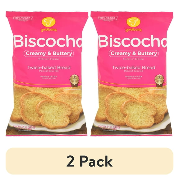 (2 pack) Goldilocks Creamy and Buttery Biscocho, 9 oz, 1 Count Bag