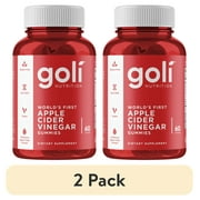 (2 pack) Goli Nutrition Apple Cider Vinegar Vegan Gummies, 60 Count