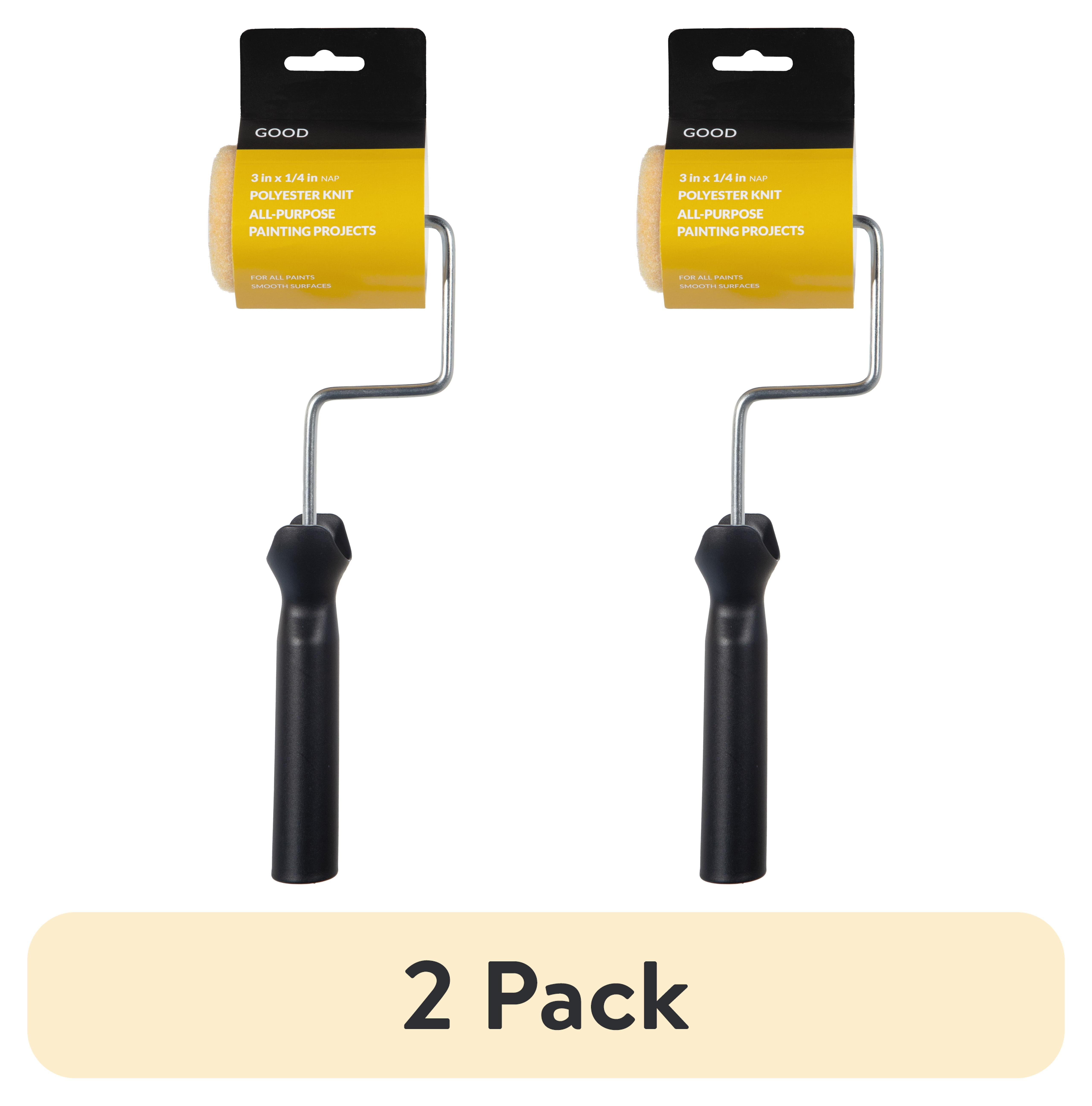 (2 pack) Good 3 x 1/4 in. Knit Polyester Trim Roller with Frame