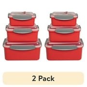 2 pack Good Cooking Microwave Meal Prep Containers- Set of 3 Nesting Microwave Meal Prep Containers w Steam Vent Lids- BPA Free, Fridge and Freezer Safe
