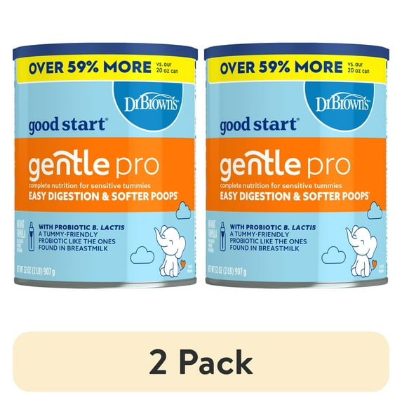 (2 pack) Good Start Dr. Brown’s Gentle Pro Baby Formula, 32 oz