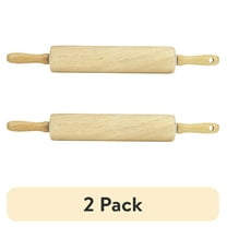 (2 pack) Wood Rolling Pin 10" x 2", Water-Resistant, Wood Barrel Dough Rolling Pin, GoodCook, 1 Piece
