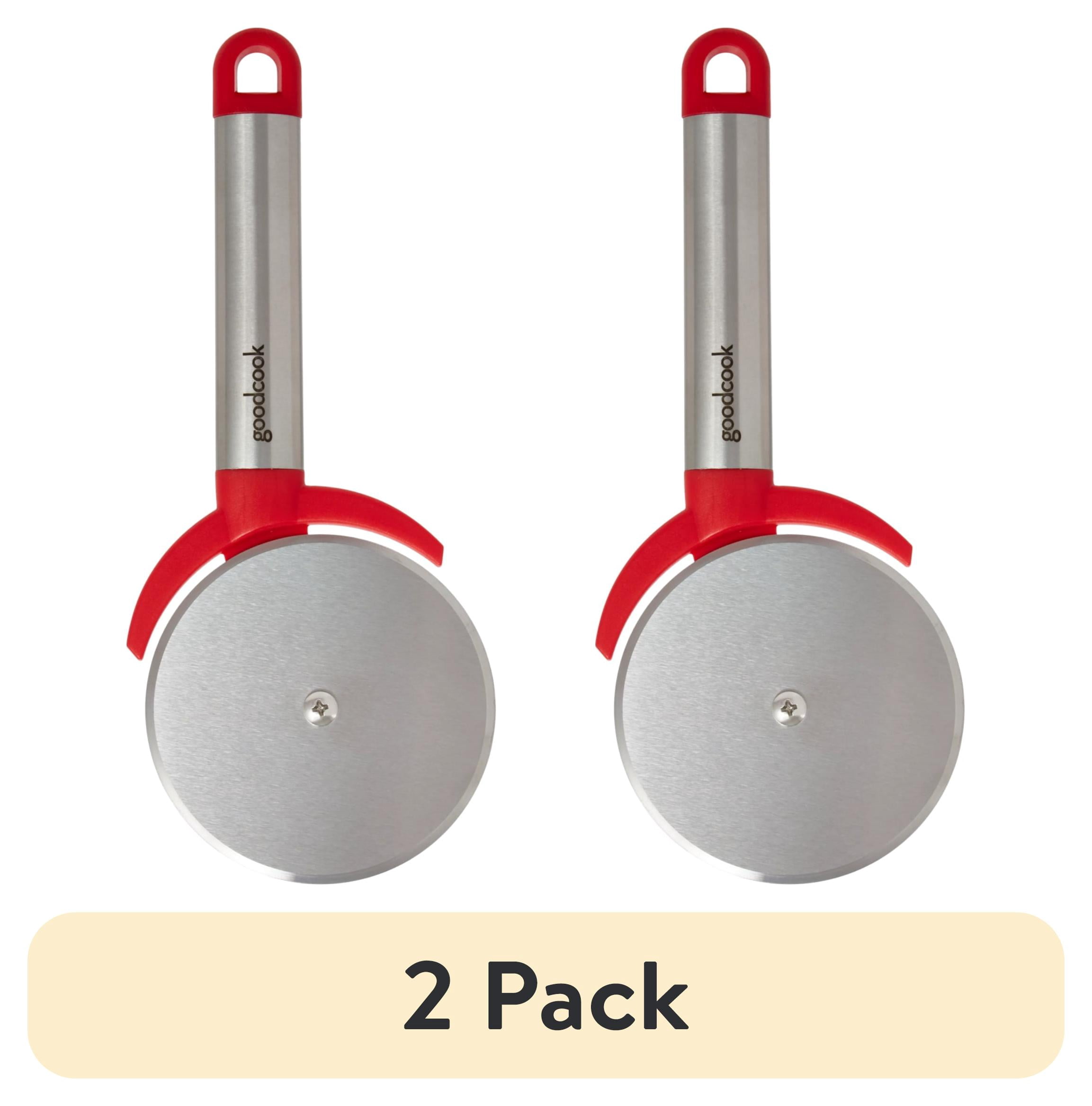 (2 pack) GoodCook Pro Pizza Cutter 3.5-inch Wide Stainless Steel Cutting Wheel