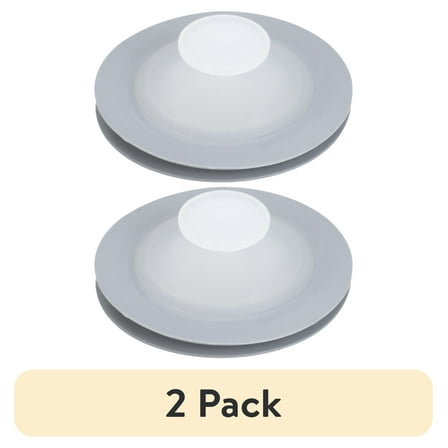 (2 pack) Rubber Sink Drain and Garbage Disposal Stopper, Standard, Clear/Gray, GoodCook