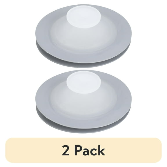 (2 pack) Rubber Sink Drain and Garbage Disposal Stopper, Standard, Clear/Gray, GoodCook