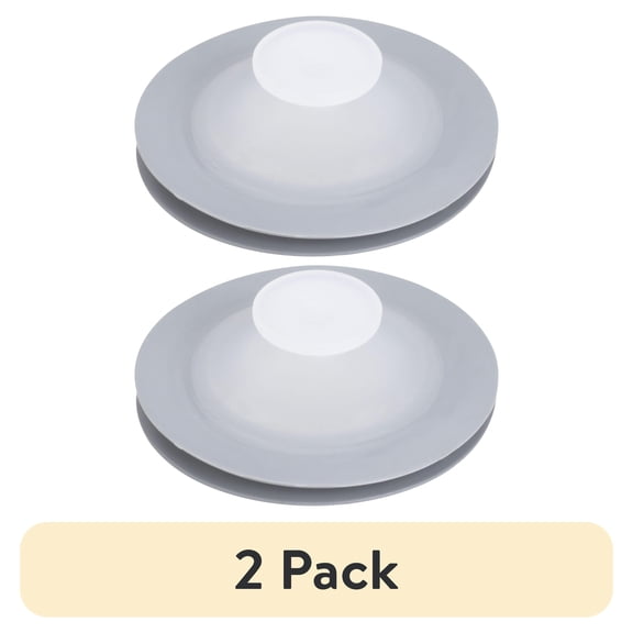 (2 pack) Rubber Sink Drain and Garbage Disposal Stopper, Standard, Clear/Gray, GoodCook