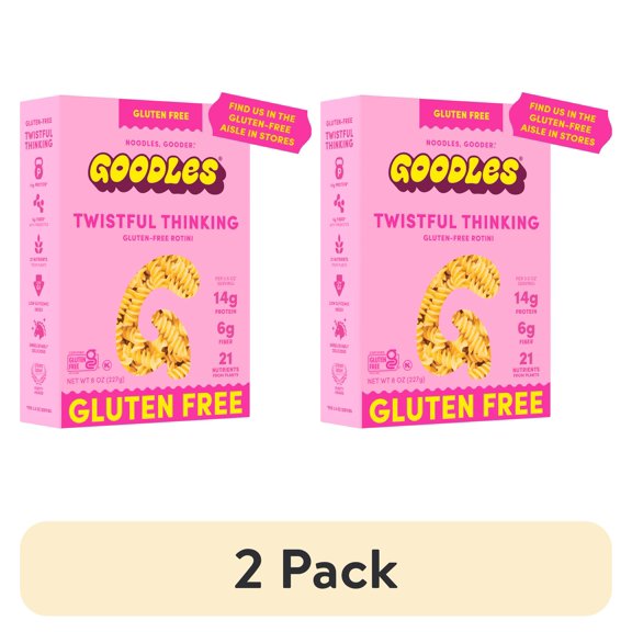 (2 pack) Goodles Protein-Packed Gluten-Free Dry Pasta Twistful Thinking 8 oz