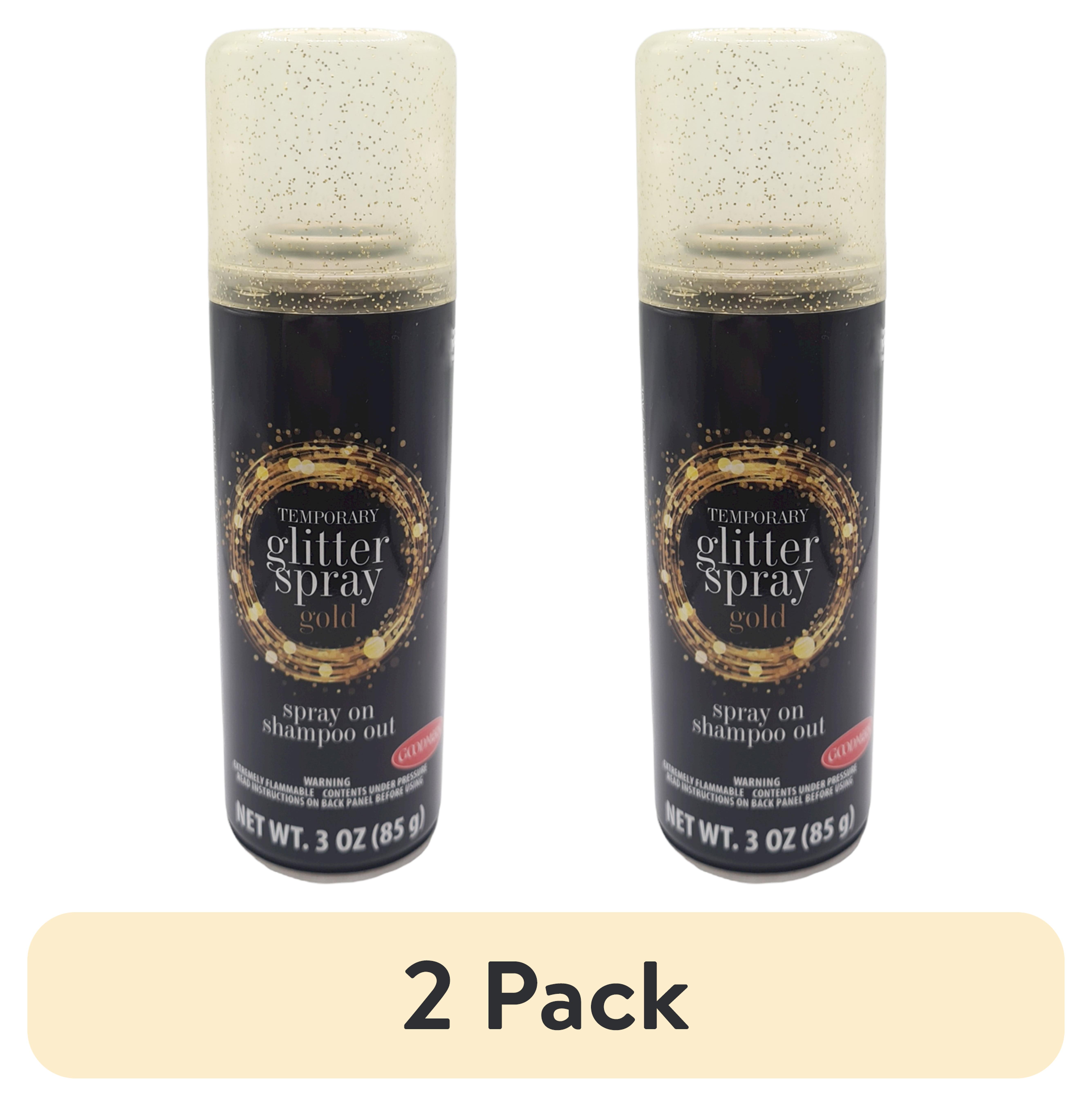 (2 pack) Goodmark Halloween Glitter Spray, Gold,Unisex, Net Wt. 3oz (85g)