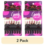 (2 pack) Goody Classic Large Claw Clips 3 Ct Neutral Colors