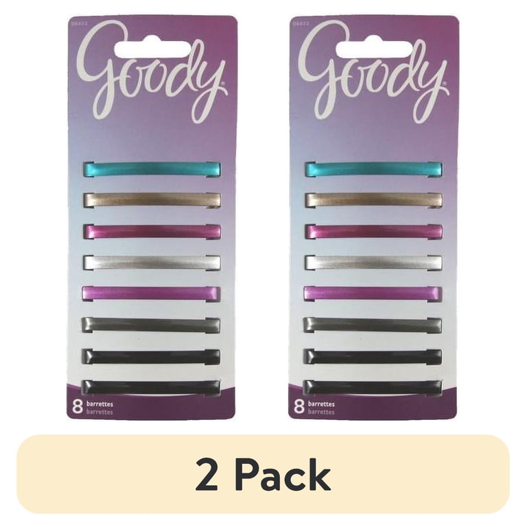 2 pack) GOODY - Classic Metallic Gloss Stay Barrettes - 8  display picture 1