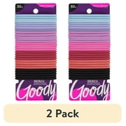 (2 pack) Goody Ouchless?? No Metal Hair Ties Elastics Assorted Candy Colors 30Ct