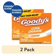 2 pack Goodys Extra Strength Headache Powder, Cool Orange Flavor, 24 Powder Sticks