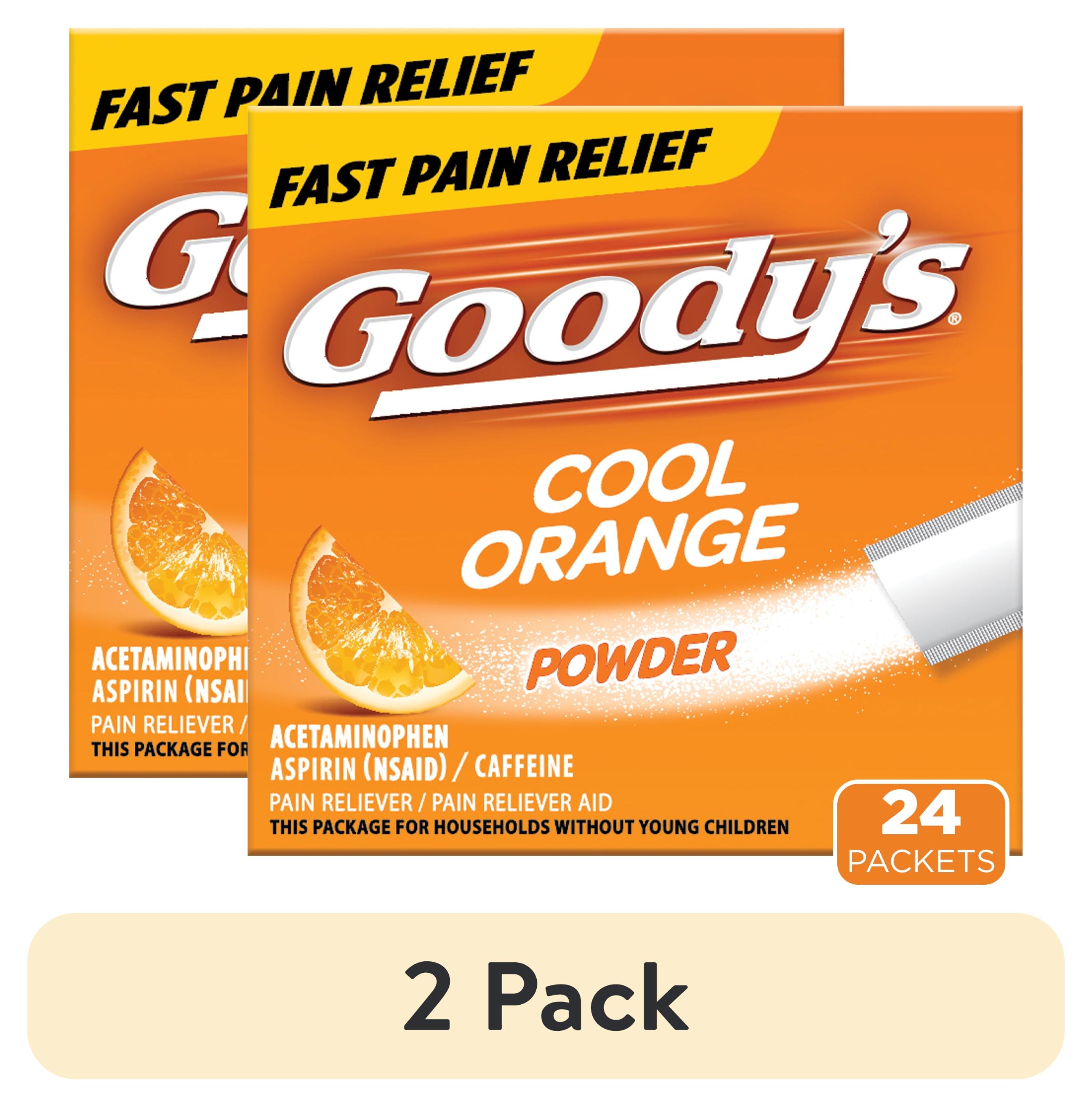 (2 pack) Goody's Extra Strength Headache Powder, Cool Orange Flavor, 24 ...