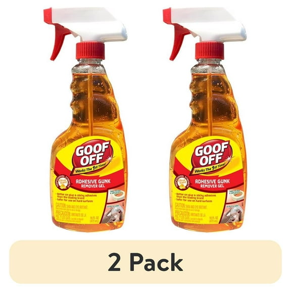 (2 pack) Goof Off Adhesive Remover, 16 fl oz, Trigger Spray Bottle