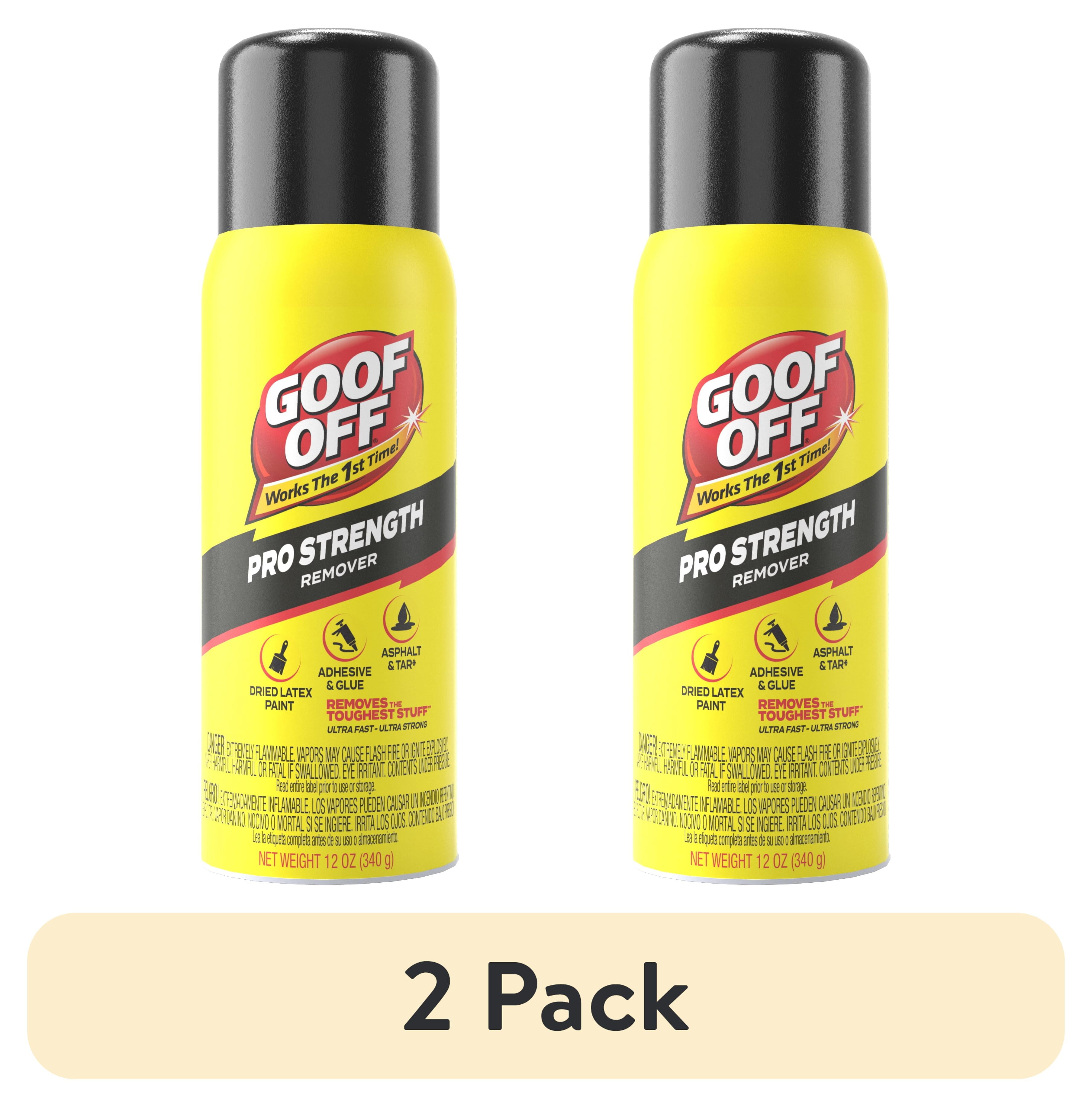 Goof off Professional Strength Remover – 12 fl. oz. - Latex Paint and Adhesive Remover Spray Goof off Professional Strength Remover – 12 fl. oz. - Latex Paint and Adhesive Remover Spray