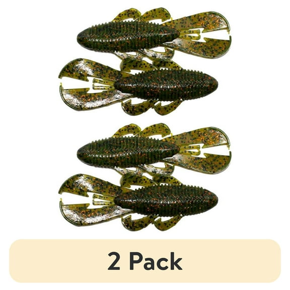 (2 pack) Googan Bandito Bug 4 Inch Watermelon Red Flake Soft Lure 7 Pack
