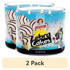 (2 pack) Goose Creek 3-Wick Little Debbie Zebra Cakes Scented Jar Candle, 14.5oz.