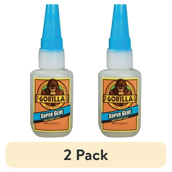 (2 pack) Gorilla ADHGG11 0.5 oz Translucent Super Glue