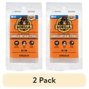 2 pack Gorilla Glue Clear 4" Dual Temp Mini Hot Glue Sticks, 10 Count