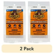 (2 pack) Gorilla Glue Clear 4" Dual Temp Mini Hot Glue Sticks, 10 Count