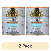 2 pack Gorilla Patch & Seal Liquid Rubber Waterproof Sealant, Crystal Clear, 32 Ounce