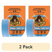 2 pack Gorilla Glue Double-Sided Tape, Gray Roll Assembled Product Weight 0.386 lb