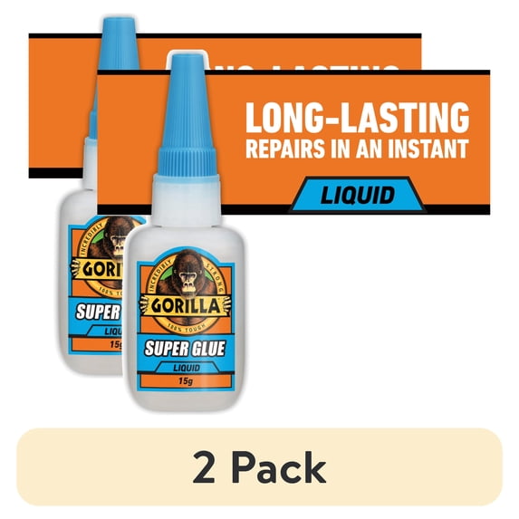 (2 pack) Gorilla Glue Super Glue 15g Bottle Net Content Quantity 1
