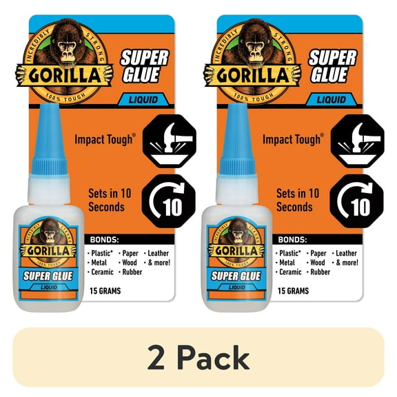 (2 pack) Gorilla Glue Super Glue 15g Bottle Net Content Quantity 1