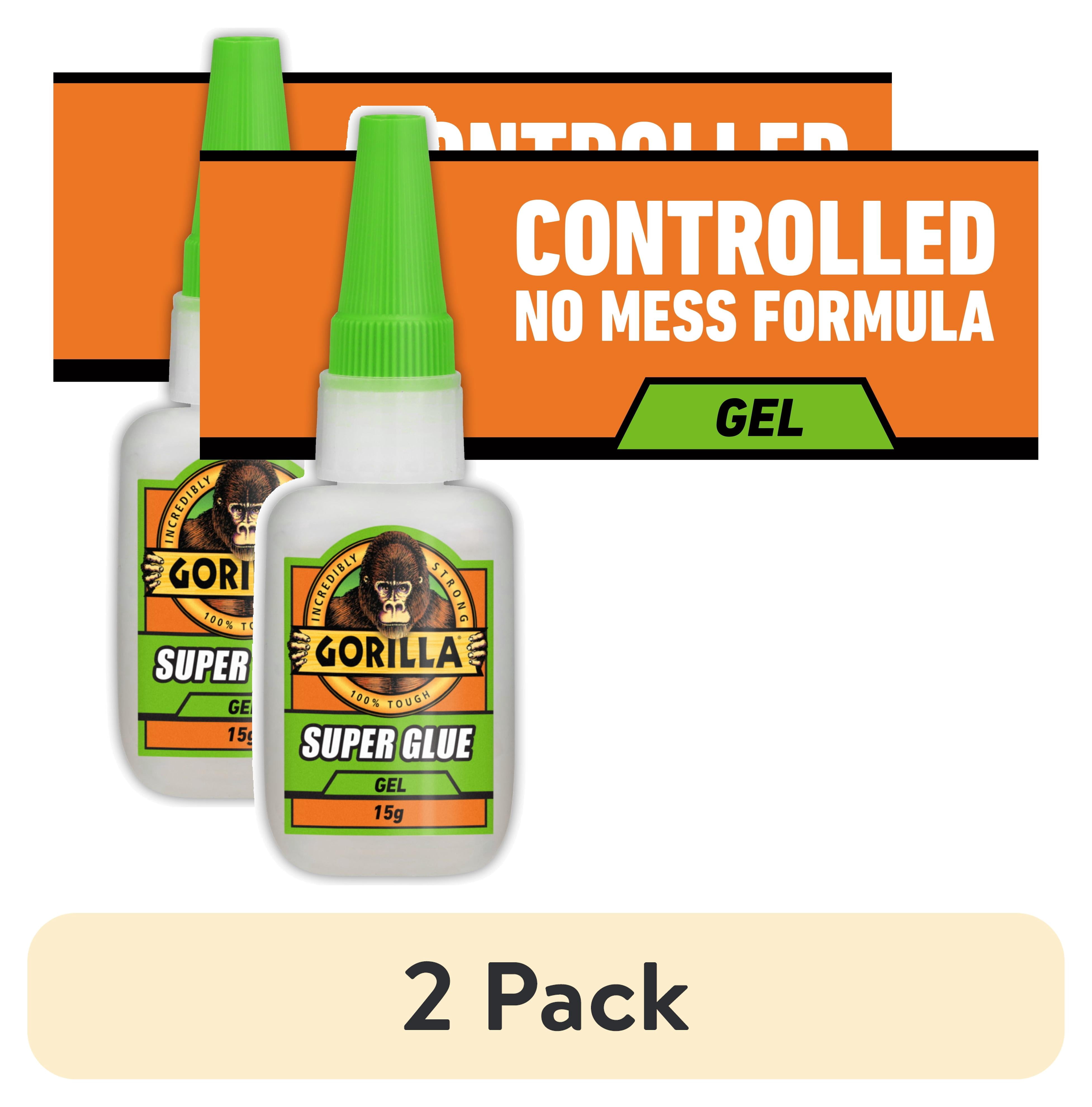 2 pack) Gorilla Glue Super Glue Gel (15g) Clear Color, Pack of 1