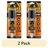 (2 pack) Gorilla Glue Ultimate Epoxy 25ML Syringe, Black Finish, Waterproof Adhesive