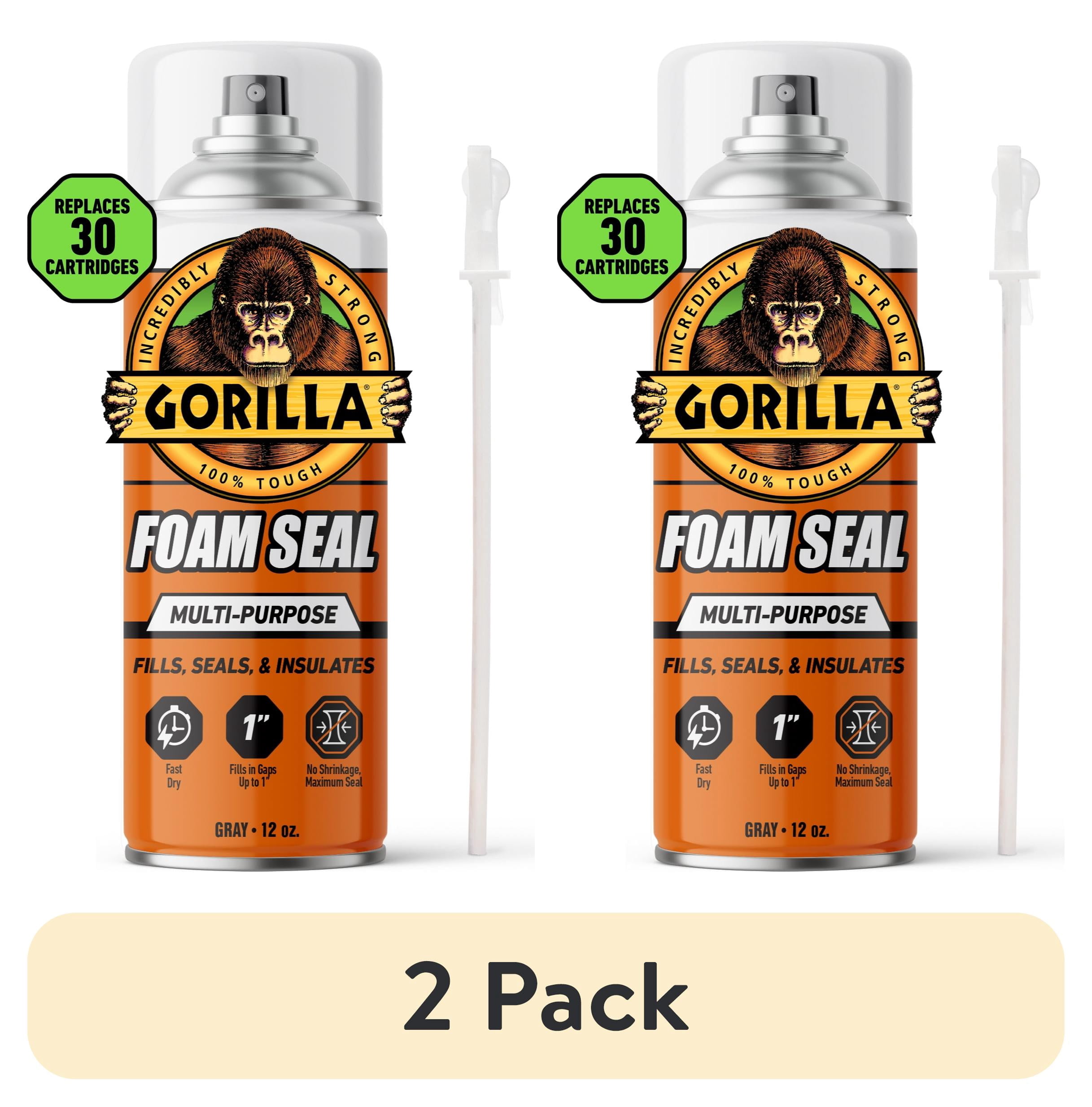 (2 pack) Gorilla Gray Foam Multipurpose Insulating Sealant 12 oz