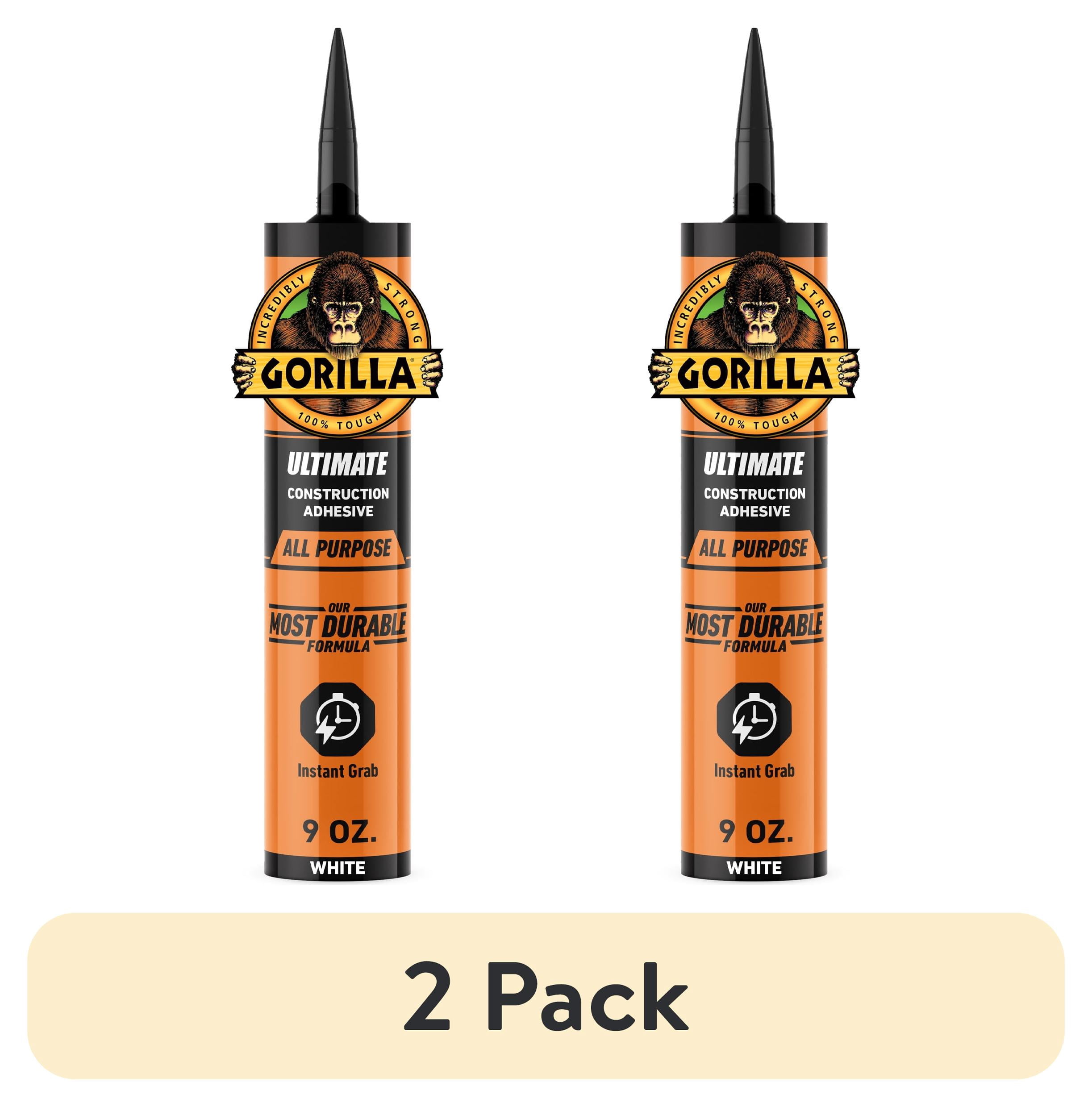 (2 pack) Gorilla Ultimate Construction Adhesive, 9 oz Cartridge. Model is 8008002.