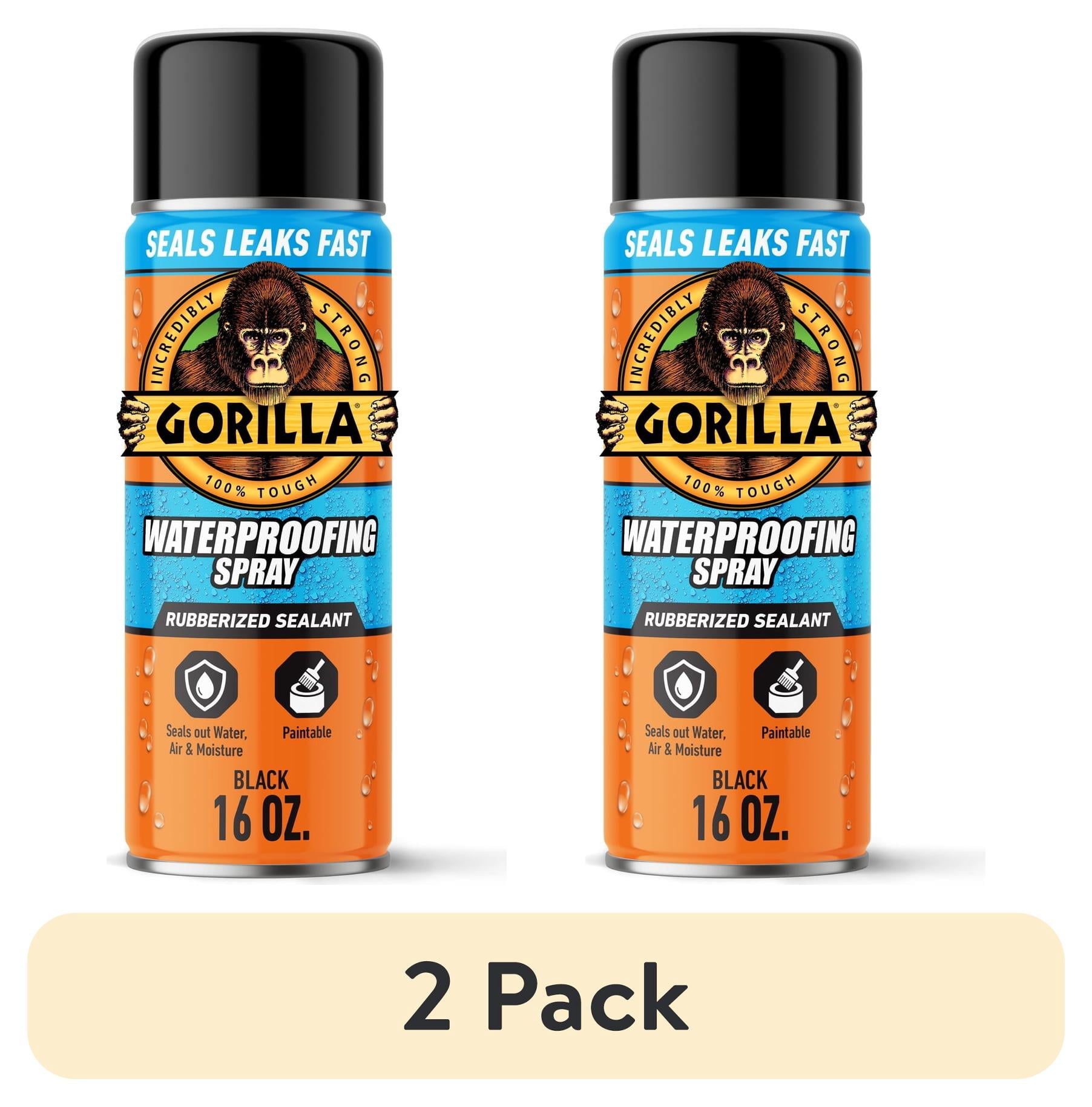 2 pack) Gorilla Waterproof Patch & Seal Rubberized Sealant Spray
