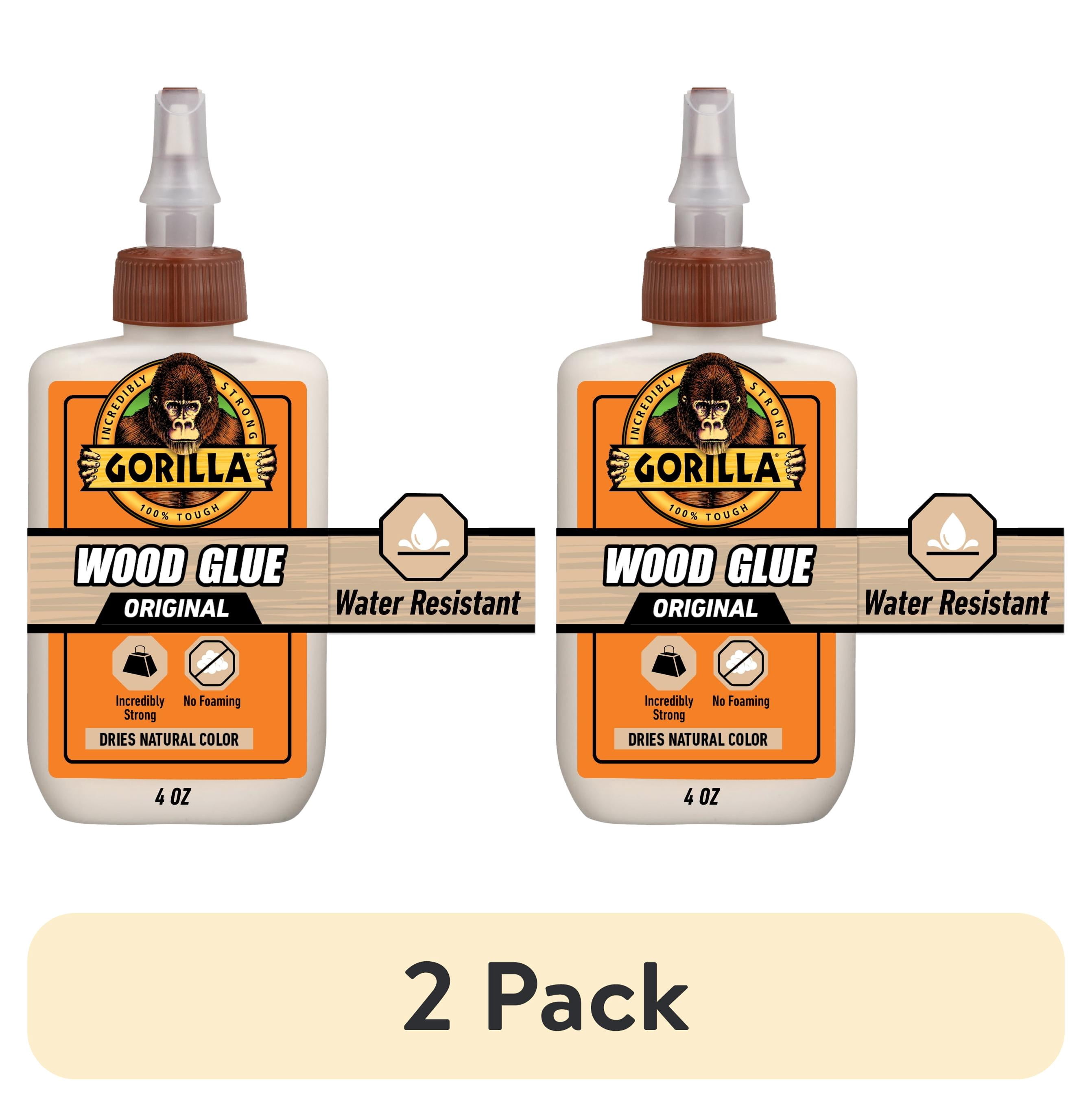 (2 pack) Gorilla Wood Glue Natural Wood Color, 4 ounce Bottle