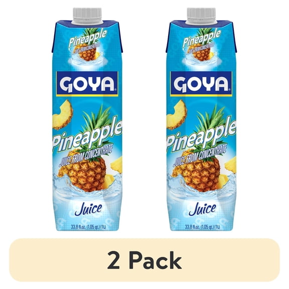 (2 pack) Goya Pineapple Juice, 33.8 fl oz