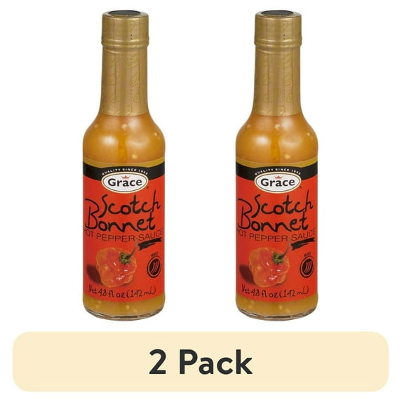 (2 pack) Grace Hot Pepper Sauce, 4.8 oz