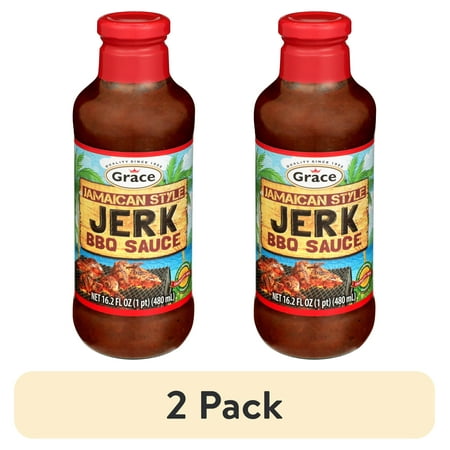 (2 pack) Grace Jamaican Jerk BBQ Sauce 16 oz