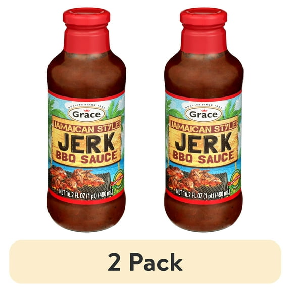 (2 pack) Grace Jamaican Jerk BBQ Sauce 16 oz