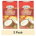 thumbnail image 1 of (2 pack) Grace Pure Creamed Coconut 170g - All Natural, No Allergens, Ready-to-Use Coconut Milk Substitute, 1 of 14