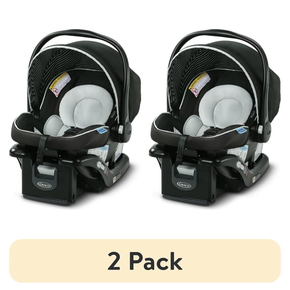 (2 pack) Graco SnugRide Lite LX Infant Car Seat, Studio, Black