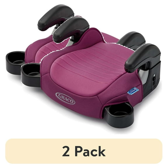 (2 pack) Graco TurboBooster 2.0 Backless Booster Seat, Trisha, Pink
