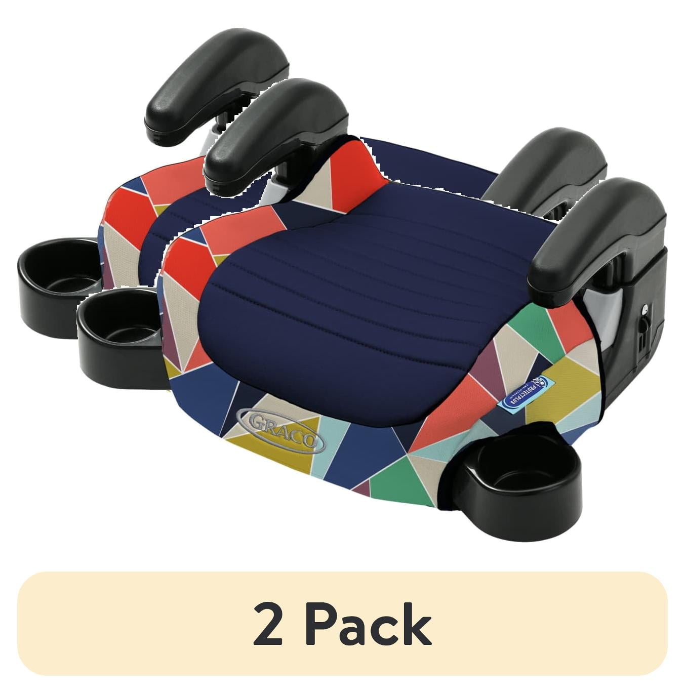 (2 pack) Graco Turbobooster 2.0 Backless Booster Seat, Geo Pop, Grey