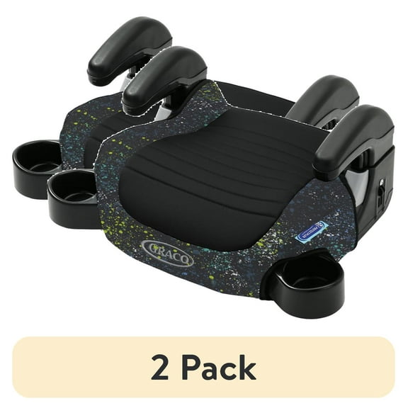 (2 pack) Graco Turbobooster 2.0 Backless Booster Seat, Splatter Art, Blue
