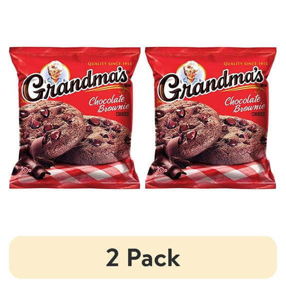 (2 pack) Grandma's Chocolate Brownie Cookie - 2 Cookies / Pack (33 Total Packs / 66 Cookies)
