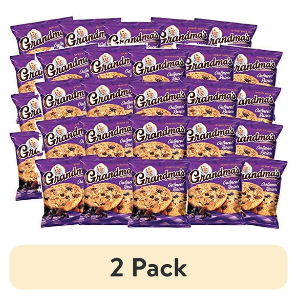 (2 pack) Grandma's Cookies Oatmeal Raisin, 20 pk