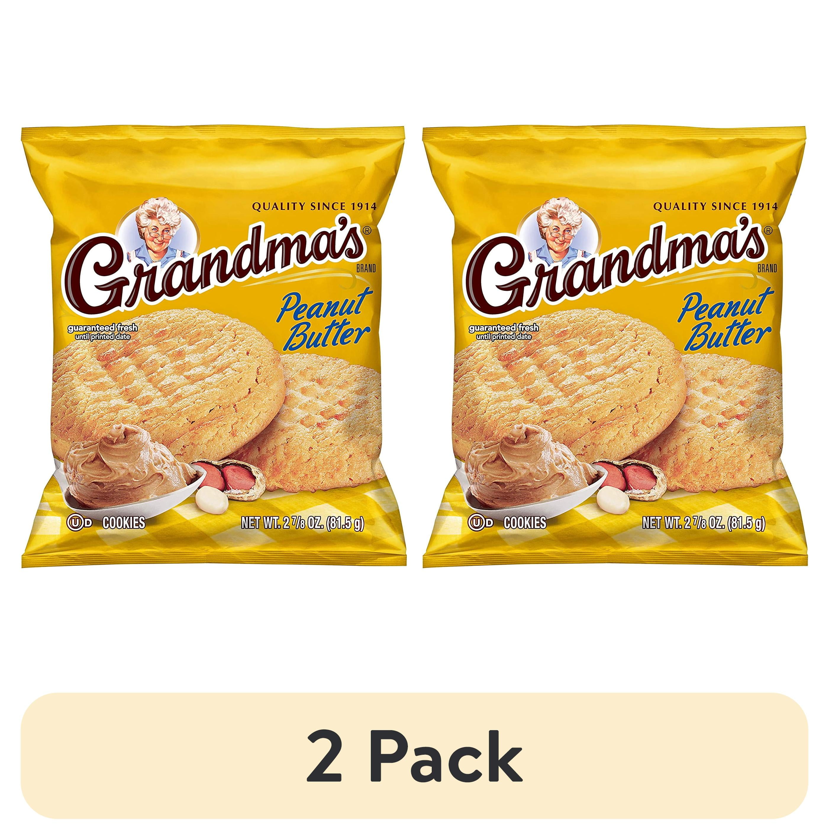 (2 pack) Grandma's Cookies, Peanut Butter, 2.5oz (10 Pack)