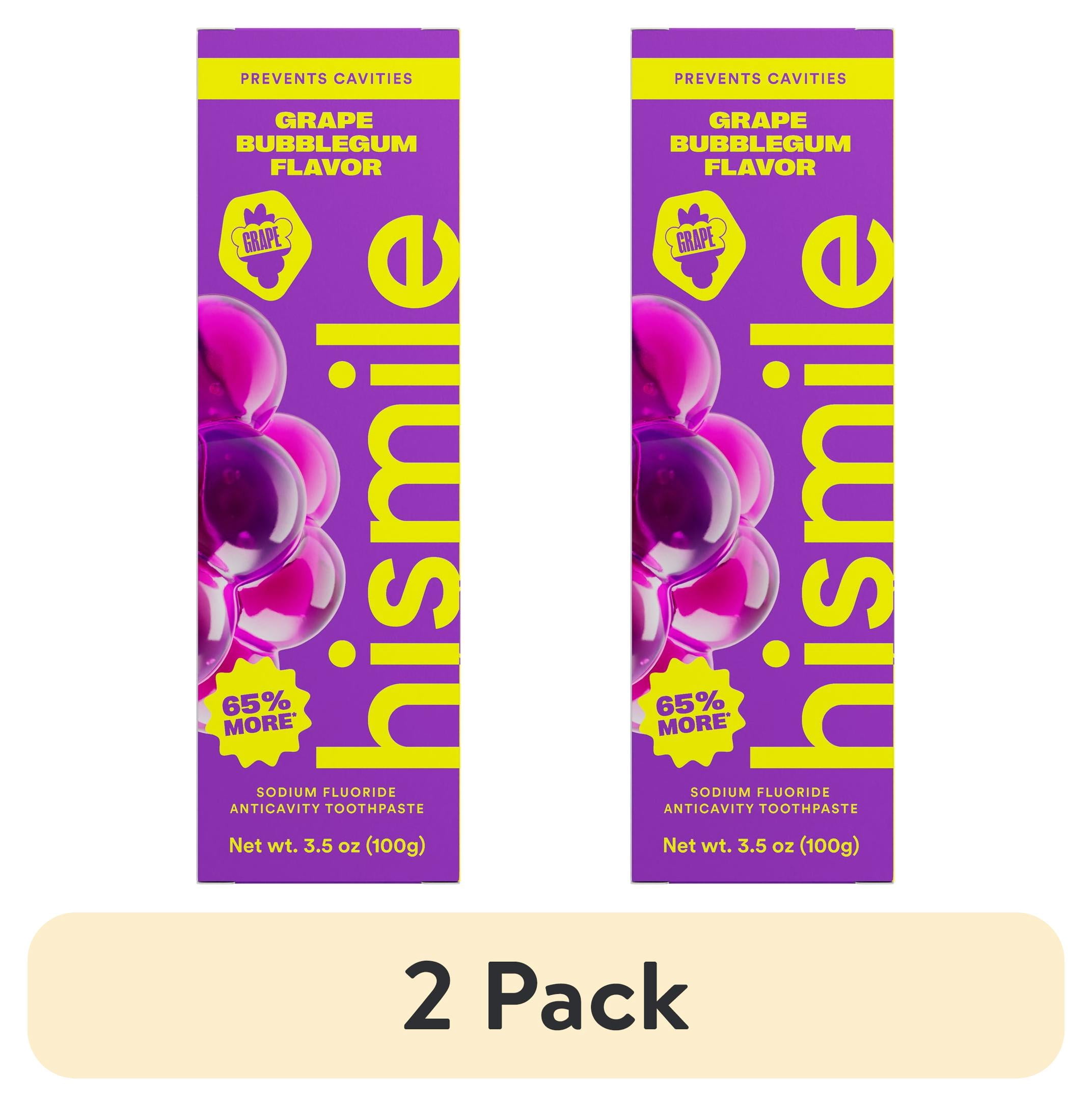 (2 pack) Grape Bubblegum Flavor Anticavity Toothpaste