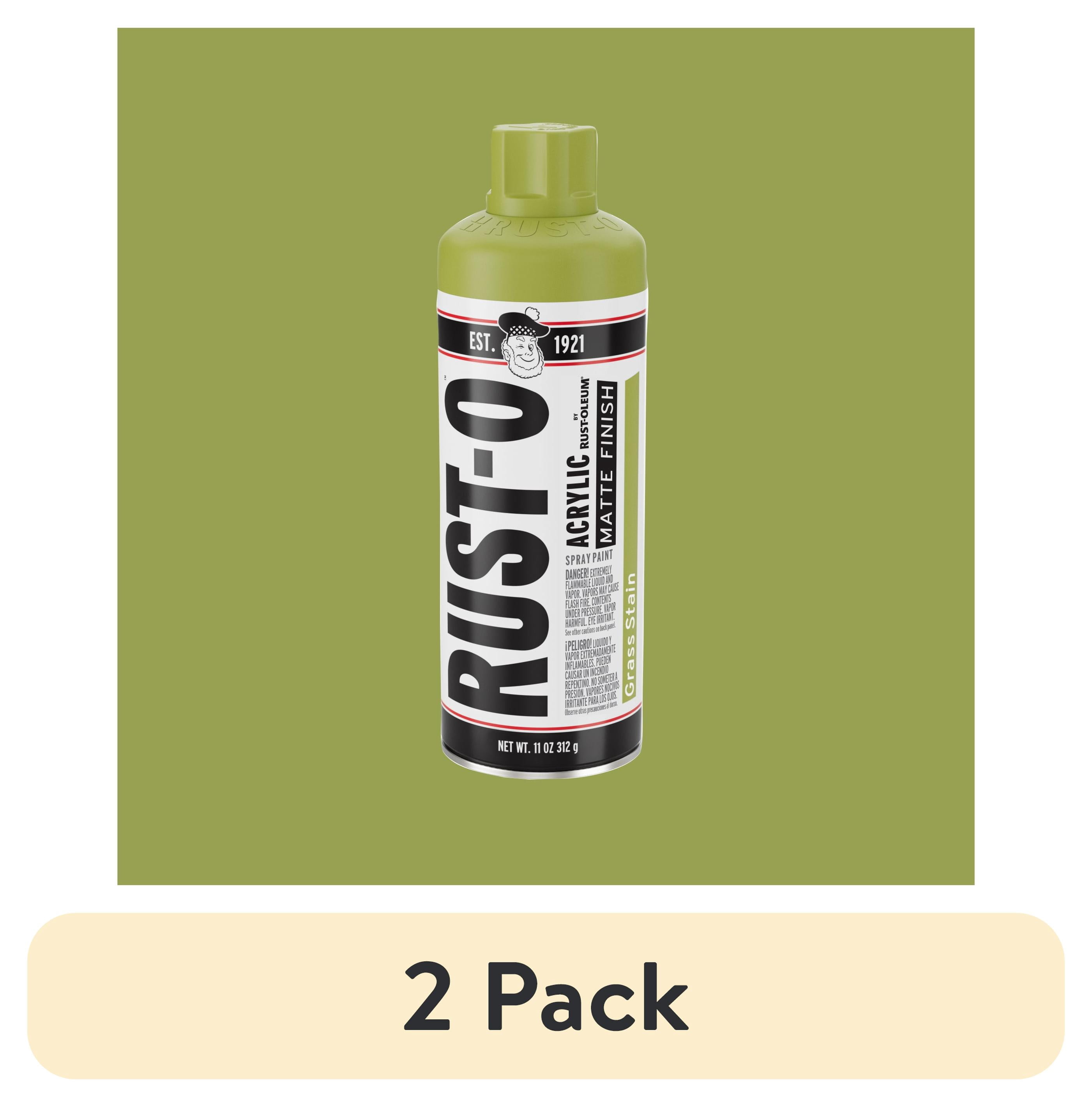 2 pack) Grass Stain, Rust-Oleum Rust-O Acrylic Matte Spray Paint 2 pack) Grass Stain, Rust-Oleum Rust-O Acrylic Matte Spray Paint