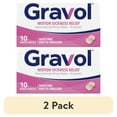 thumbnail image 1 of (2 pack) Gravol Motion Sickness Relief and Nausea Prevention, 50 mg Coated Tablets, 10 Ct., 1 of 8